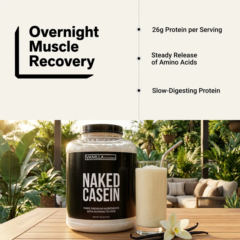 Vanilla Casein Protein Powder | Naked Vanilla Casein - 5LB