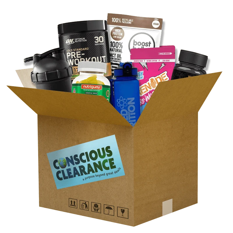 Coffret de marques bien-être et performance en liquidation responsable (plus de 60 £ de produits)