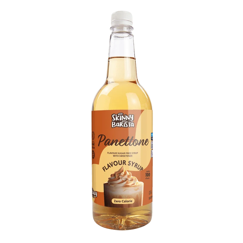 Sirop saveur panettone Skinny Barista - Sirop de café léger sans sucre - 1 litre