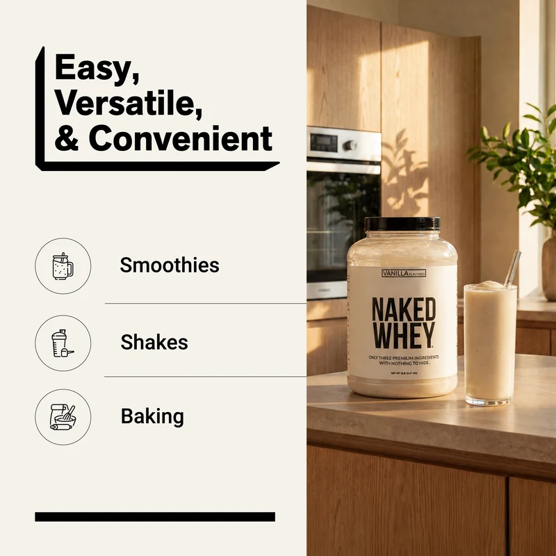 Vanilla Whey Protein Powder | Naked Vanilla Whey - 5LB