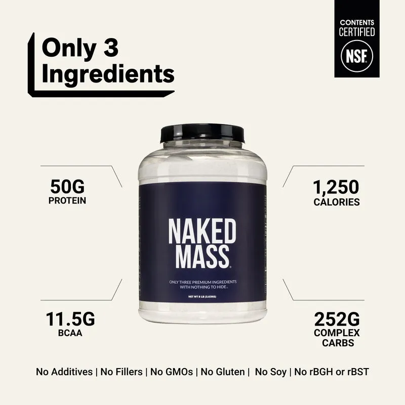 Mass Gainer Protein Supplement | Naked Mass - 8LB