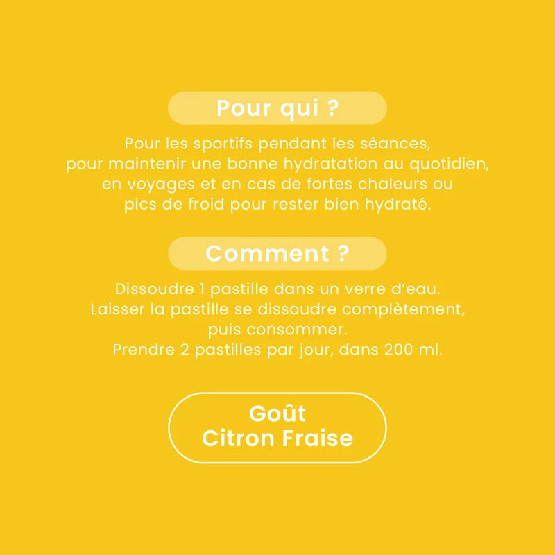 HYDRA'MAX Citron Fraise - 20 pastilles hydratation