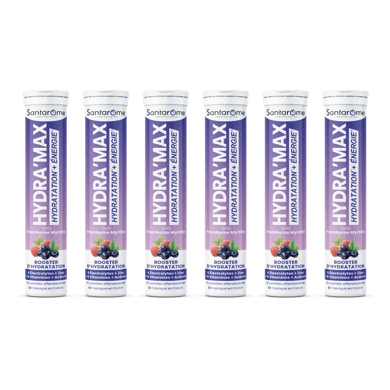 HYDRA'MAX Framboise Myrtille - 20 pastilles hydratation