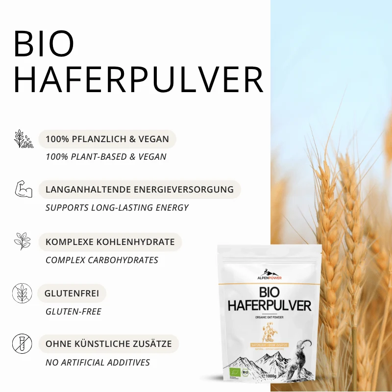 Poudre d'avoine BIO - 1000 g