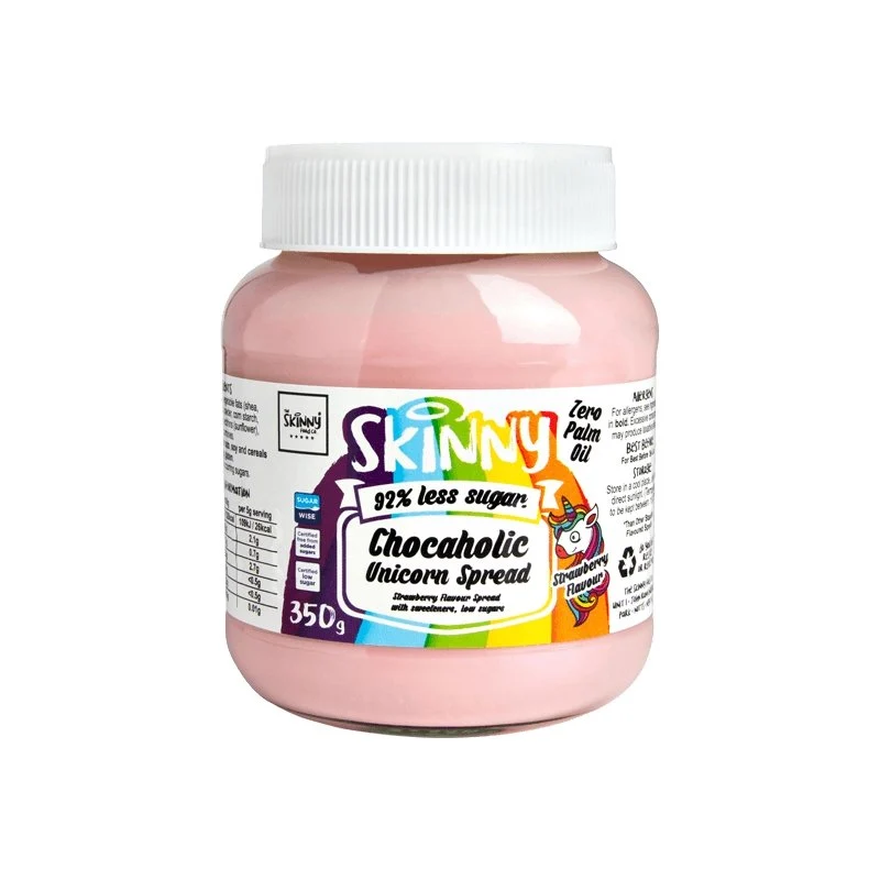 (Liquidation - À consommer de préférence avant le) Pâte à tartiner légère Unicorn Chocoholic faible en sucre - 350 g (février 2024)