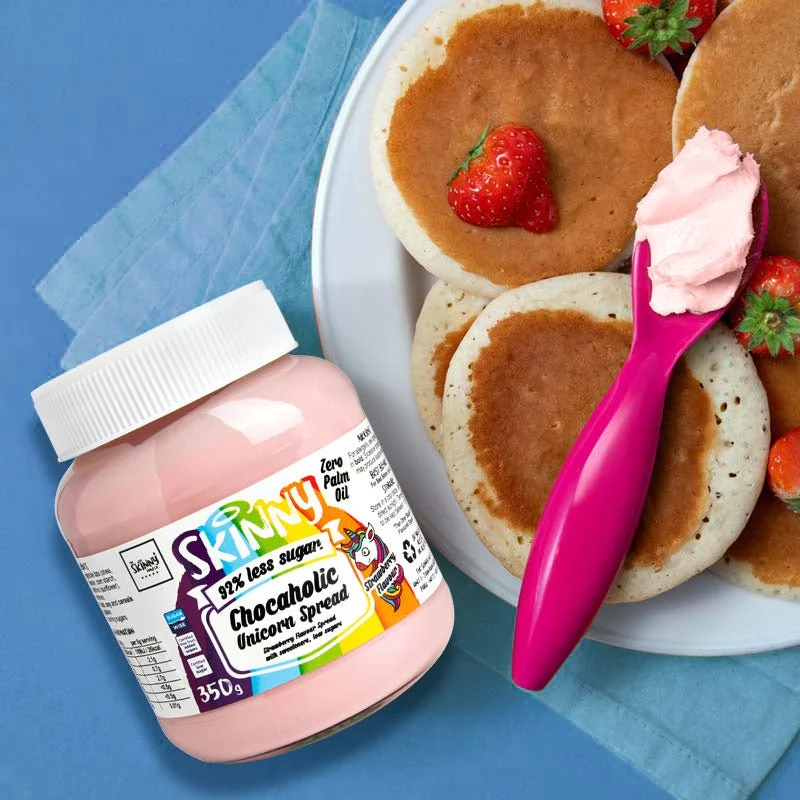 (Liquidation - À consommer de préférence avant le) Pâte à tartiner légère Unicorn Chocoholic faible en sucre - 350 g (février 2024)