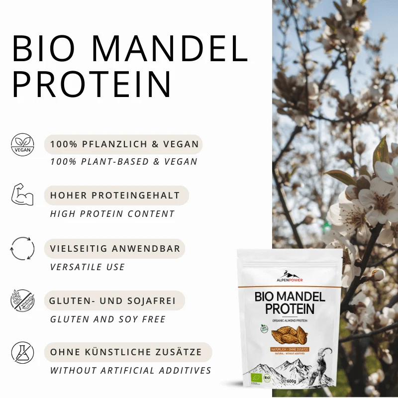 Protéine d'amande BIO 600 g
