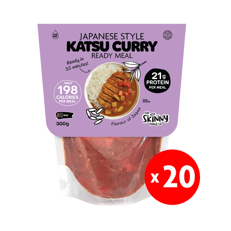 20 plats préparés au curry katsu japonais maigre (198 calories) - 300 g