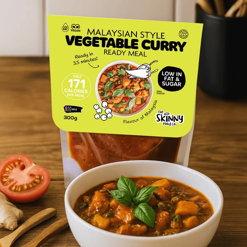 20 x Curry de légumes maigre à la malaisienne 171 calories Plat préparé - 300 g