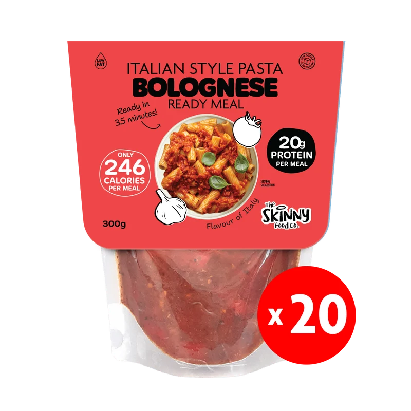 20 x Pâtes bolognaises italiennes maigres 237 calories Plats cuisinés - 300 g