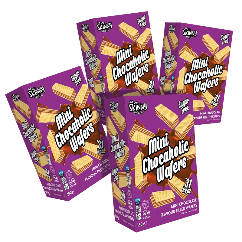 Mini gaufrettes chocolatées Skinny, 180 g, lot de 4