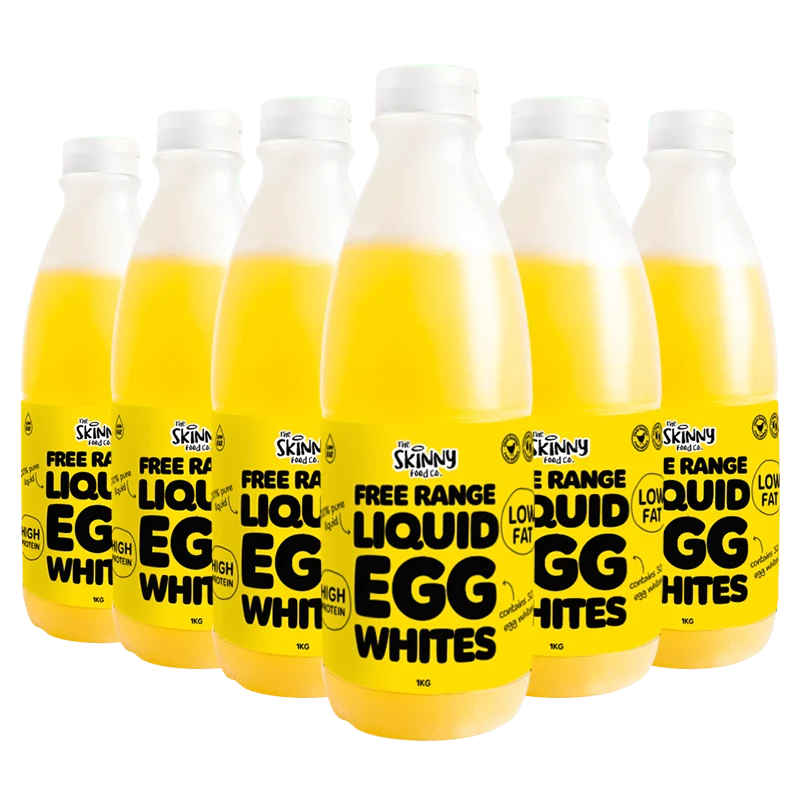 Blancs d'œufs liquides maigres de poules élevées en plein air - Lot de 6 x 1 litre