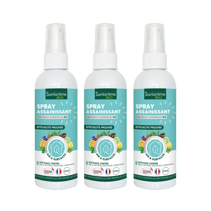Spray Assainissant aux huiles essentielles Bio - 200 ml