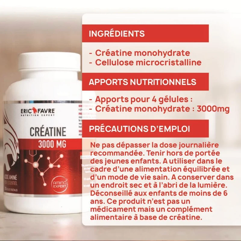 Creatine Monohydrate 3000mg Eric Favre