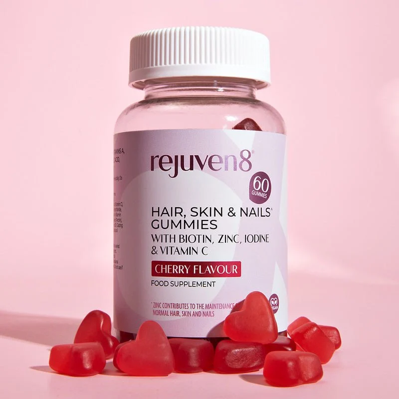 Gummies à la cerise pour les cheveux, la peau et les ongles Rejuven8 - 60 gummies