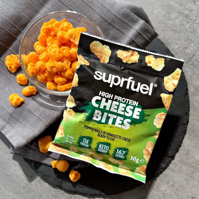 Suprfuel - Bouchées de fromage riches en protéines (13g de protéines) 30g
