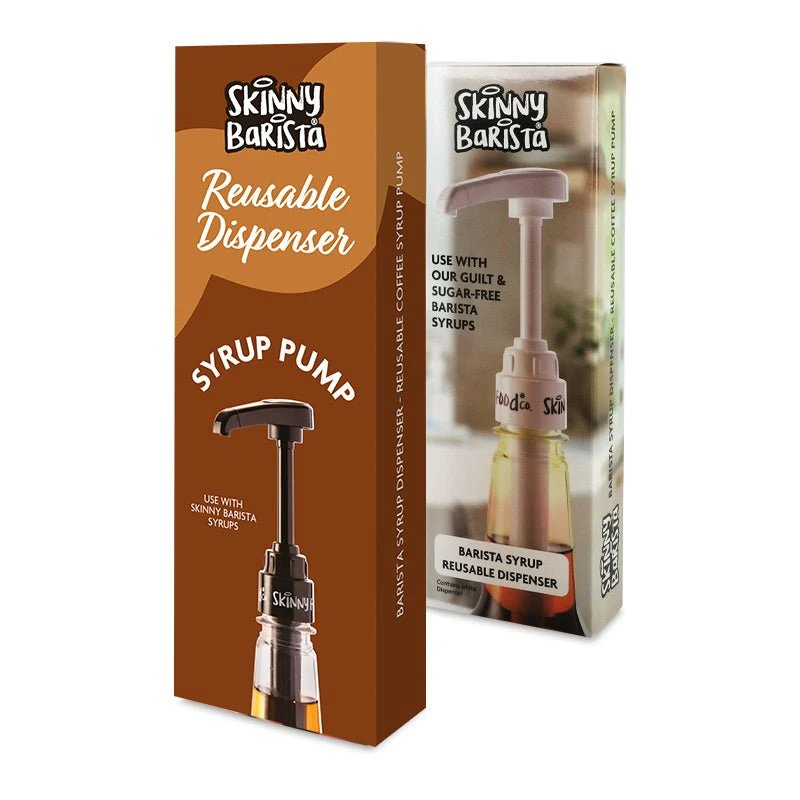 Distributeur de sirop Skinny Barista - Pompe à sirop de café réutilisable (blanche ou noire)
