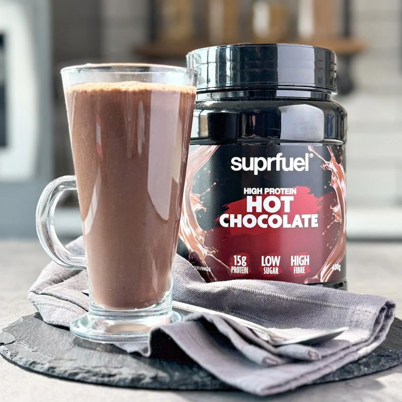 Suprfuel - Chocolat chaud riche en protéines 400g (15g de protéines par portion)