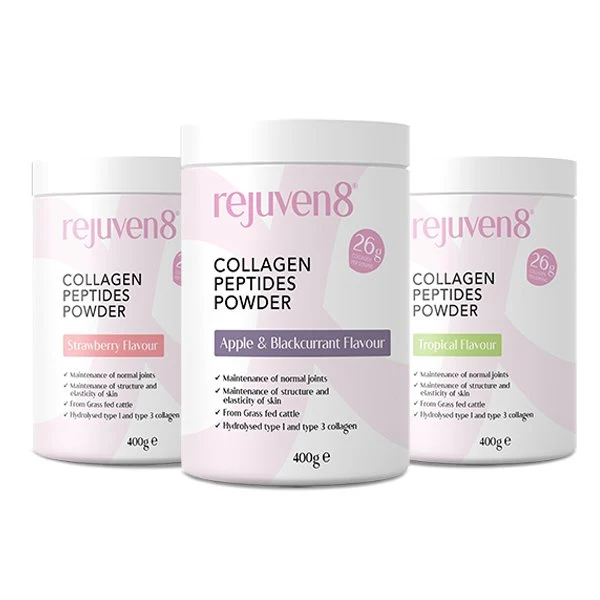 (Liquidation, À consommer de préférence avant juin 2026) Peptides de collagène premium Rejuven8 aromatisés 400 g