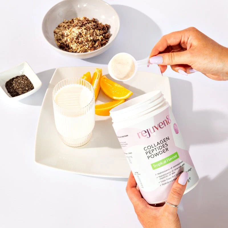 (Liquidation, À consommer de préférence avant juin 2026) Peptides de collagène premium Rejuven8 aromatisés 400 g