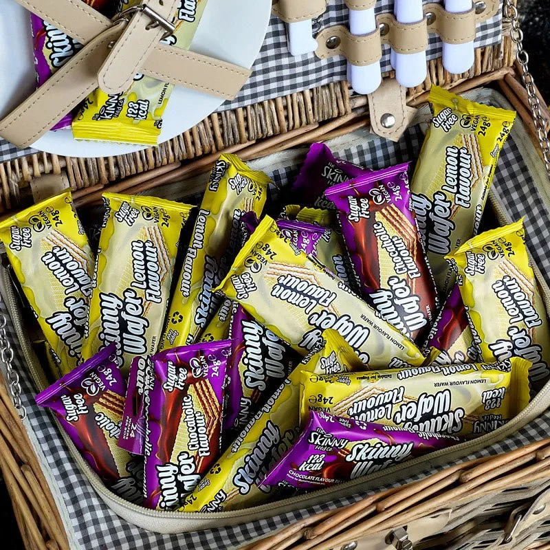 Paquet de gaufrettes Skinny (Citron et Chocaholic) Caisses (24g x 48 unités) 1150g