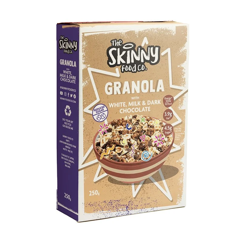 Skinny Granola - Granola au lait blanc et chocolat noir 250g