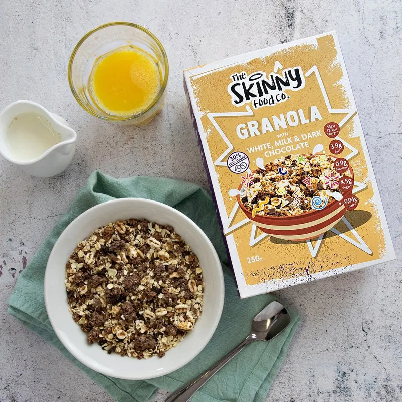 Skinny Granola - Granola au lait blanc et chocolat noir 250g