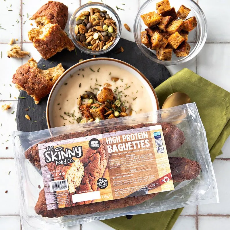 Baguettes maigres à faible teneur en glucides et à haute teneur en protéines 220 g