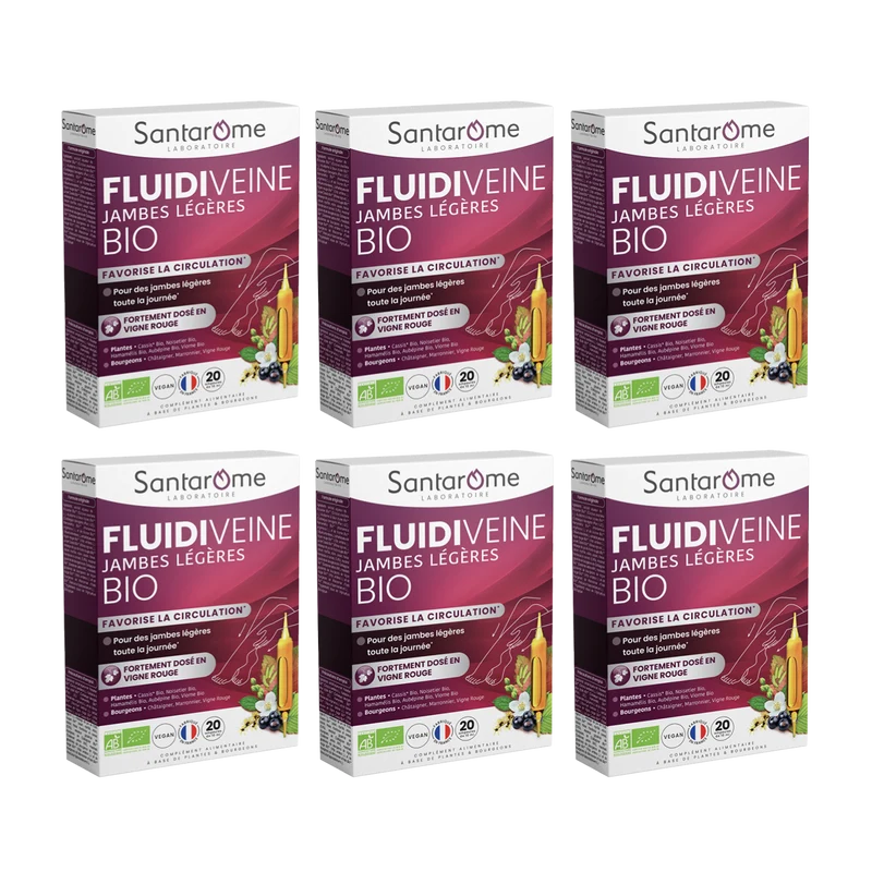 Fluidiveine Jambes Légères Bio - 20 ampoules