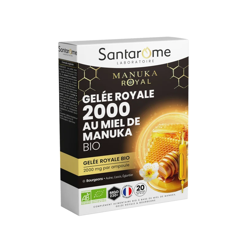 Gelée Royale 2000 au Miel de Manuka Bio - 20 ampoules
