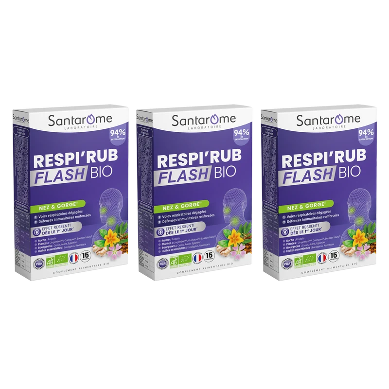 Respi'Rub Flash Bio - 15 comprimés