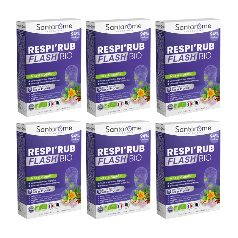 Respi'Rub Flash Bio - 15 comprimés