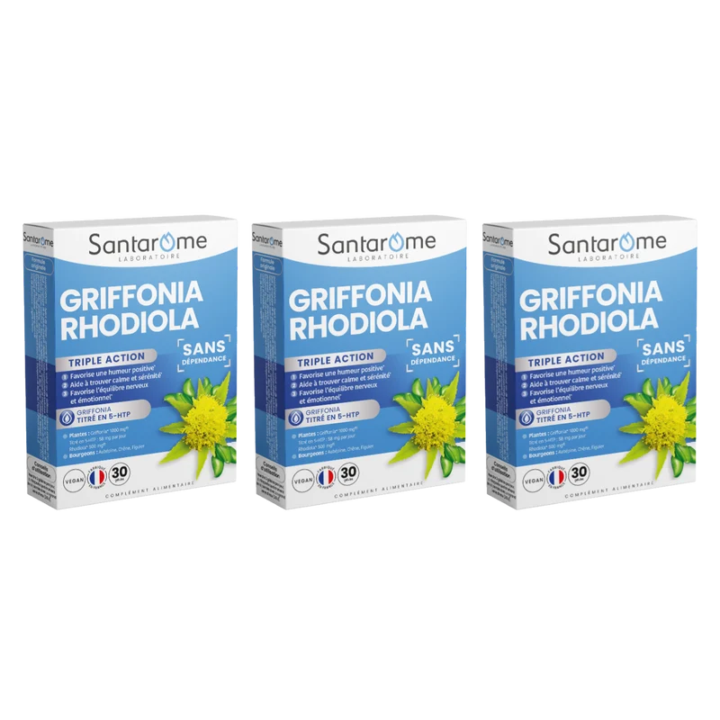 Griffonia Rhodiola - 30 gélules