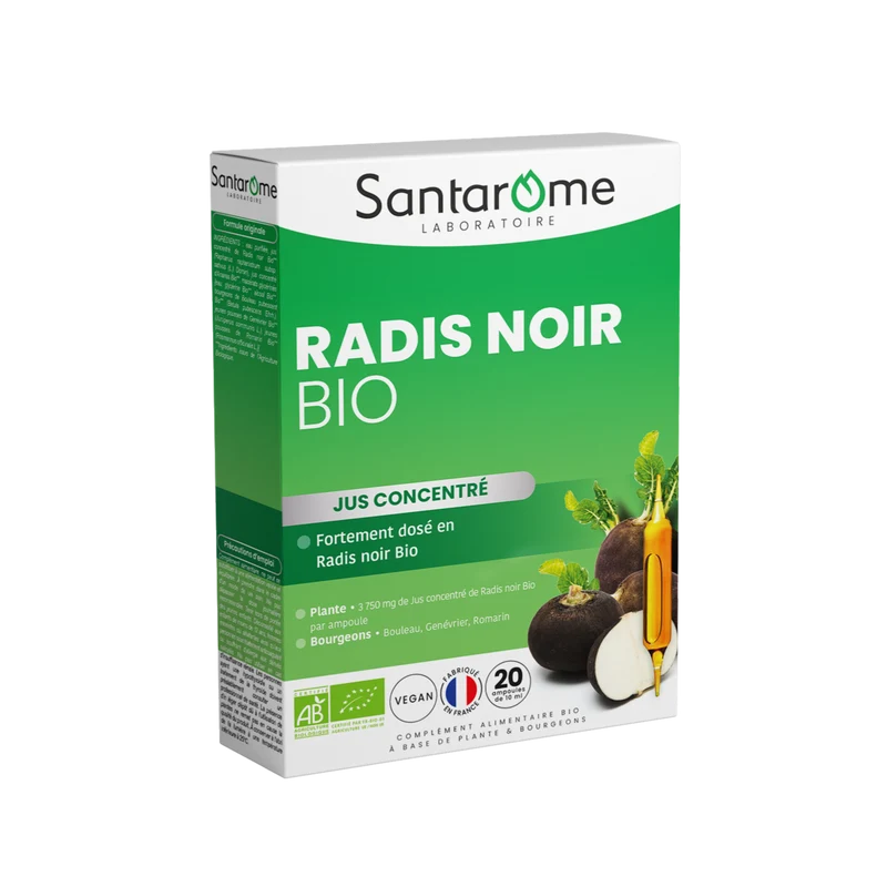 Radis Noir Bio - 20 ampoules