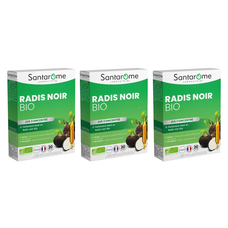 Radis Noir Bio - 20 ampoules