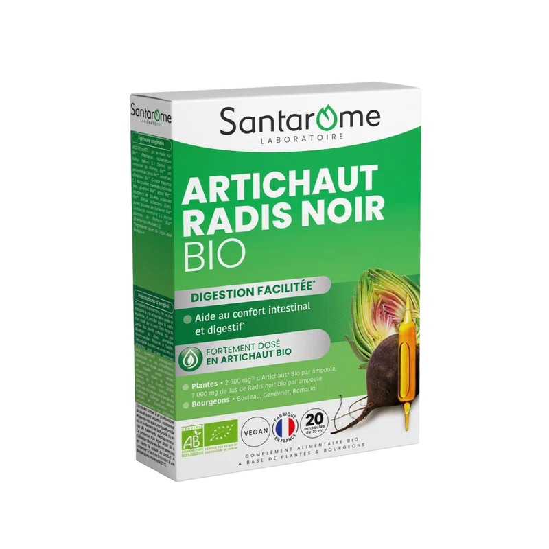 Artichaut Bio Radis Noir Bio - 20 ampoules