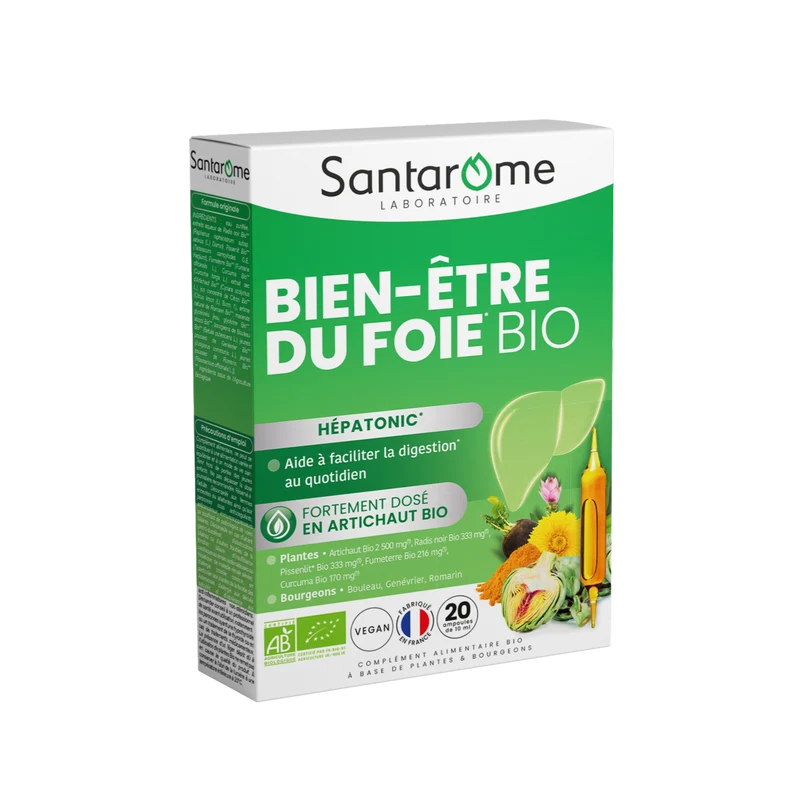 Bien-Être du Foie Bio - Hépatonic - 20 ampoules