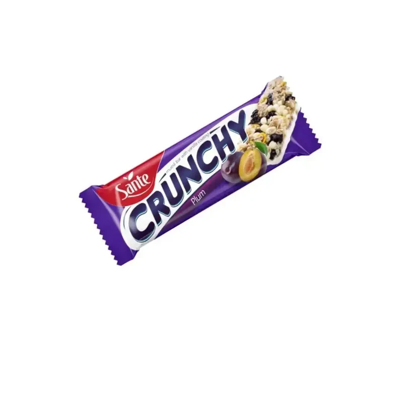 Barre Crunchy Céréales Prune glaçage à la Vanille 40g