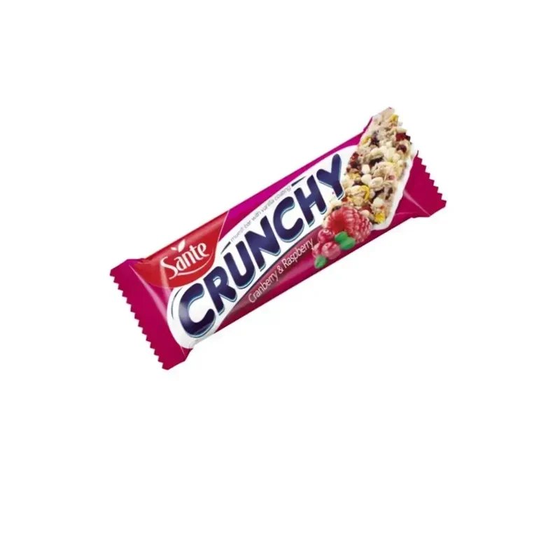 Barre Crunchy Céréales canneberge framboise 40g