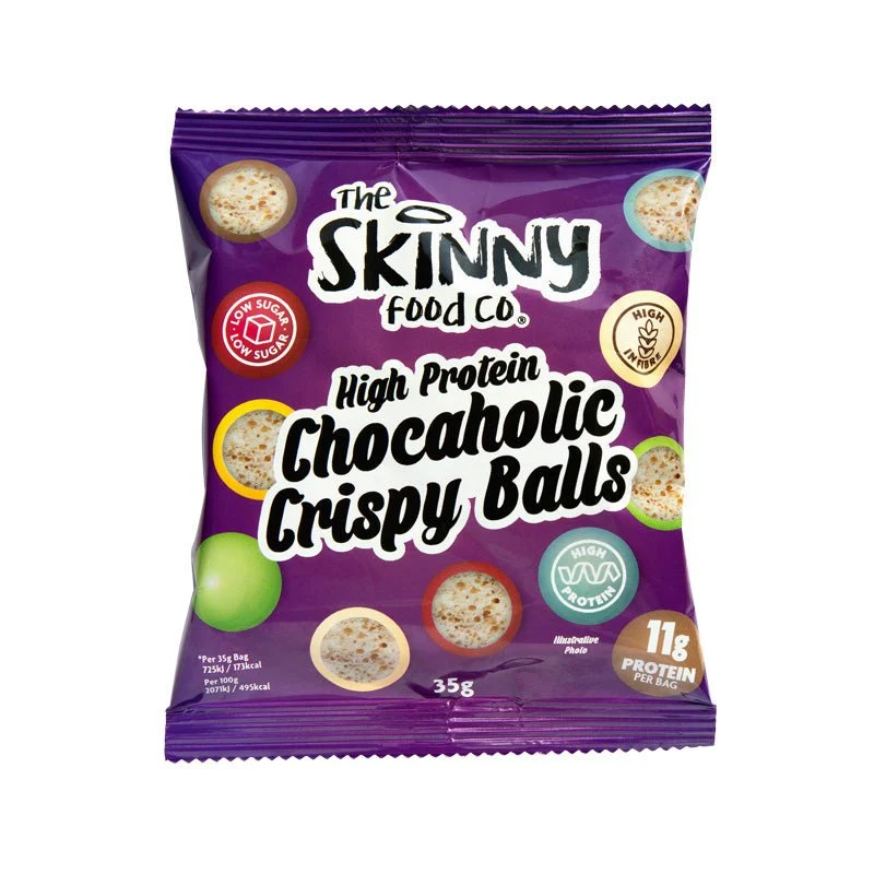 Boules croustillantes au chocolat arc-en-ciel Chocaholic à haute teneur en protéines 35 g