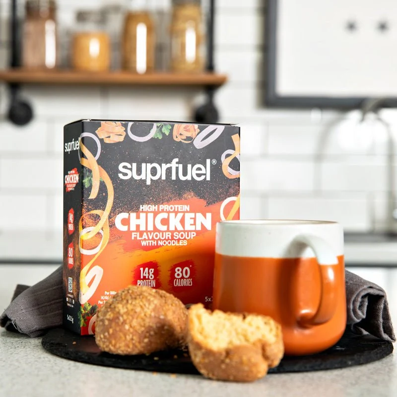 Suprfuel Soupe riche en protéines saveur poulet avec nouilles (5 repas) 120 g