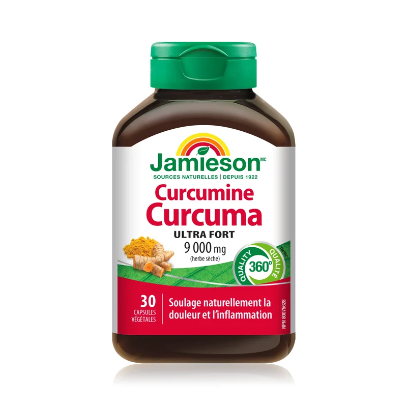 Jamieson - Curcumin Turmeric, 9000 mg (Raw Herb) | 30 Vegetarian Capsules