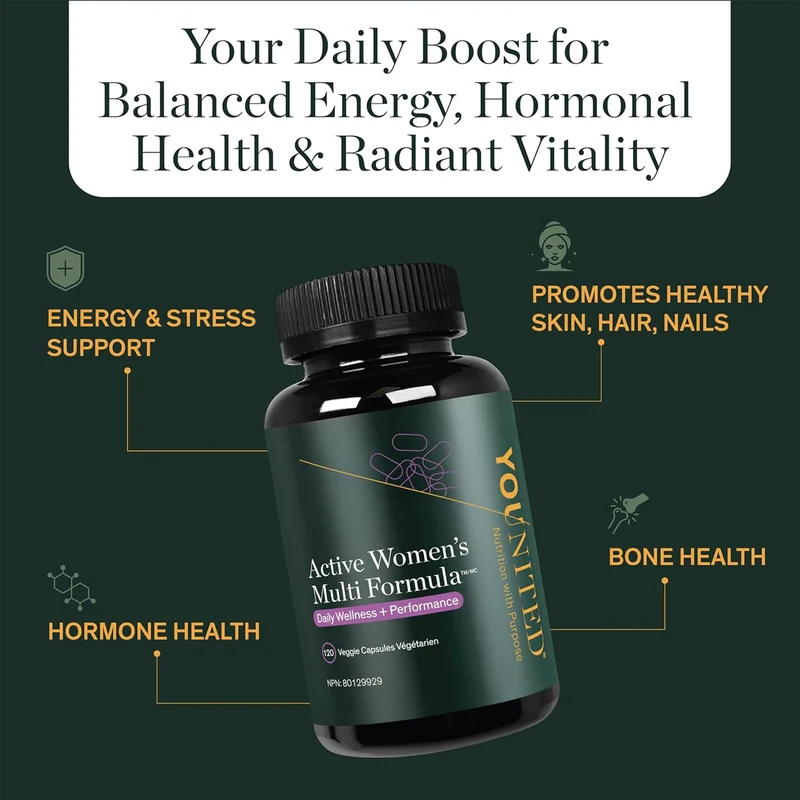 Younited - Active Women's Multi Formula | 120 Veg Capsules