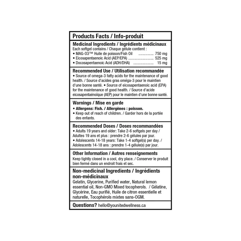 Younited - Daily Omega-3 High EPA Softgels | 60 Softgels