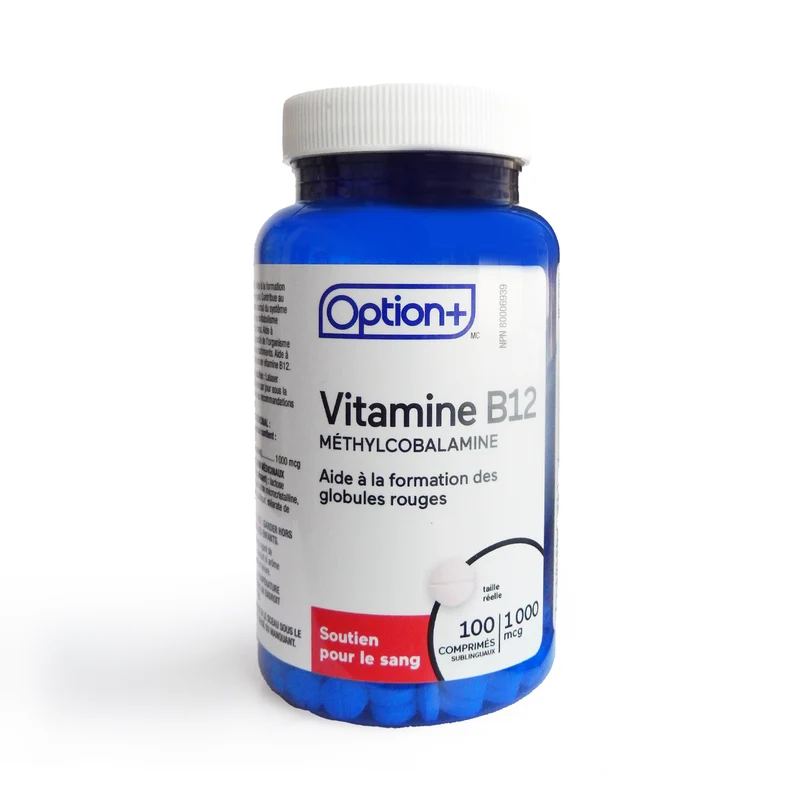 Option+ Vitamin B12 1000 mcg Methylcobalamin | 100 Tabs