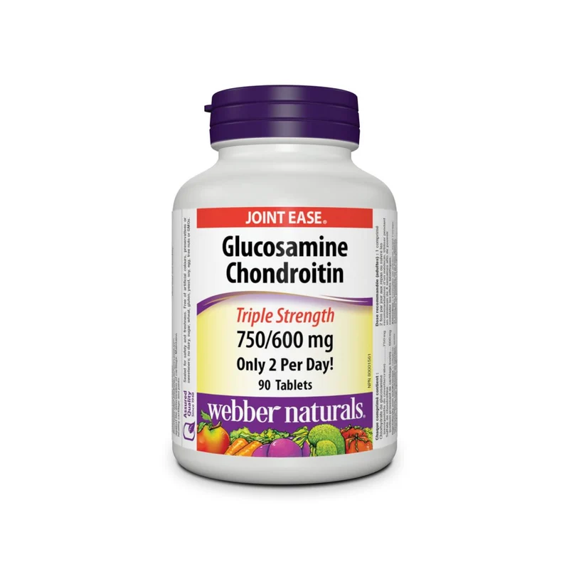 Webber Naturals - Glucosamine Chondroitin Triple Strength - 750/600mg 2/Day | 90 Tablets