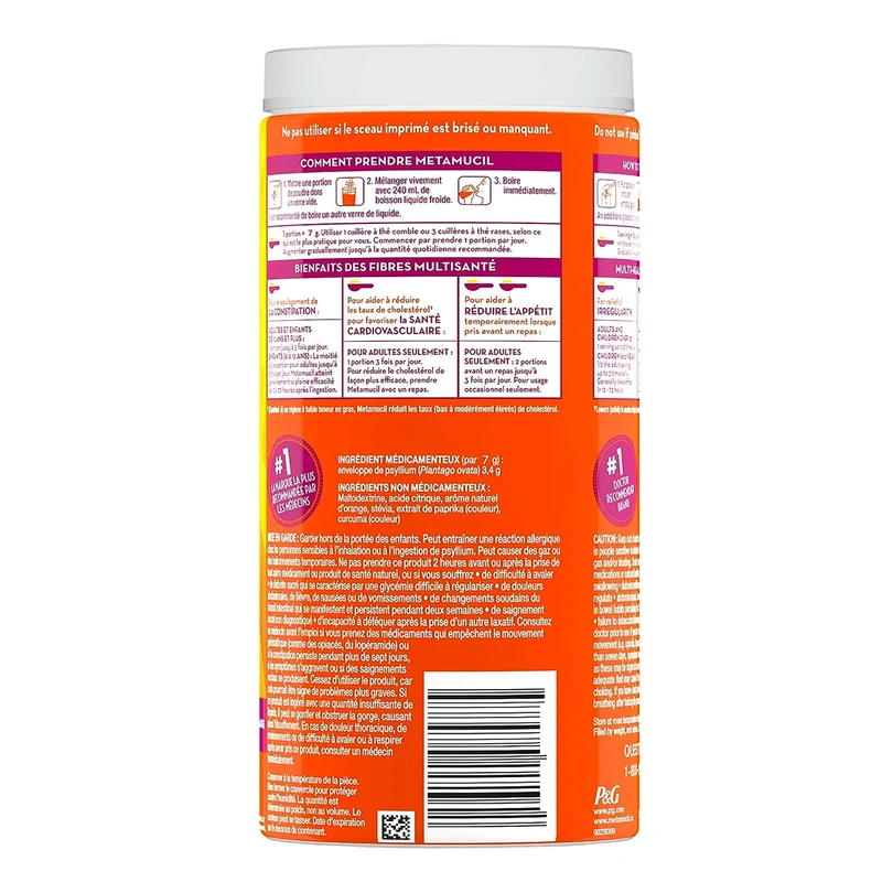 Metamucil - Multi Health Fibre Therapy - Made With Real Sugar 114 Servings | 798 g