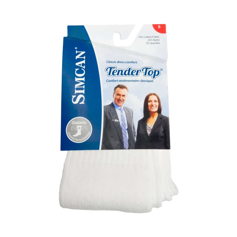 Simcan - TenderTop Diabetic Socks - White | Small