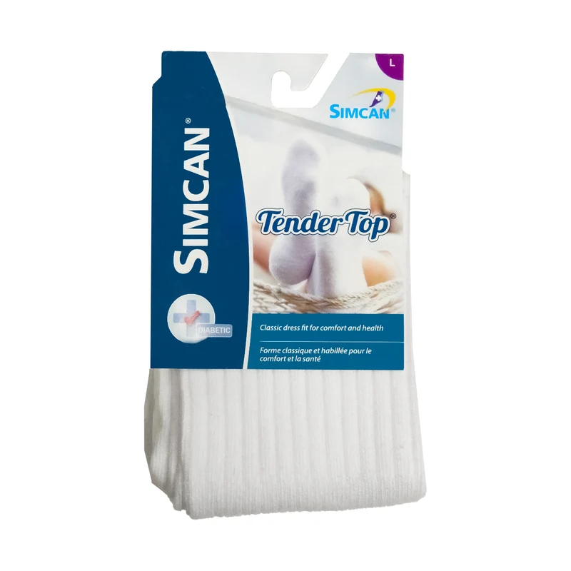 Simcan - TenderTop Diabetic Socks - White | Large