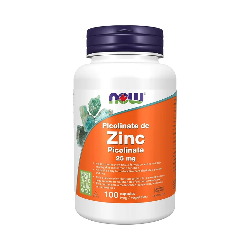 NOW - Zinc Picolinate 25 mg | 100 Veg Capsules